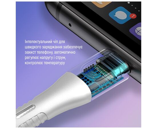 Дата кабель USB-C to USB-C 1.0m (PD Fast Charging 240W) 5А white ColorWay (CW-CBPDCC065-WT), изображение 8 Дата кабель USB-C to USB-C 1.0m (PD Fast Charging 240W) 5А white ColorWay (CW-CBPDCC065-WT), изображение 8