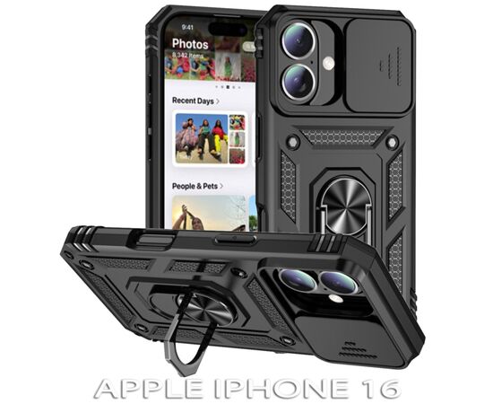 Чохол до мобільного телефона BeCover Military Apple iPhone 16 Black (712153)