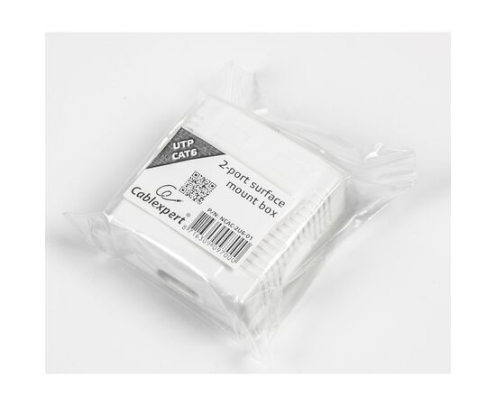 Компьютерная розетка Cablexpert RJ45x2 UTP, cat.6 (NCAC-2U6-01), изображение 3 Компьютерная розетка Cablexpert RJ45x2 UTP, cat.6 (NCAC-2U6-01), изображение 3
