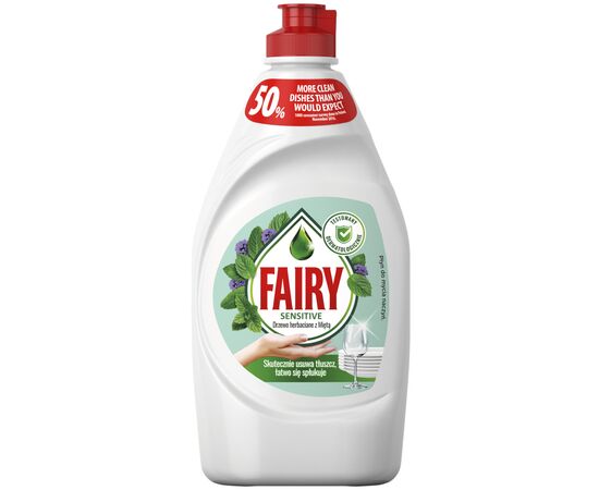 Засіб для ручного миття посуду Fairy Ніжні руки Чайне дерево та М'ята 450 мл (4015400956358)