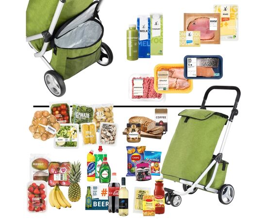 Сумка-тележка ShoppingCruiser 3 Wheels Green (650071) (930792), изображение 7 Сумка-тележка ShoppingCruiser 3 Wheels Green (650071) (930792), изображение 7