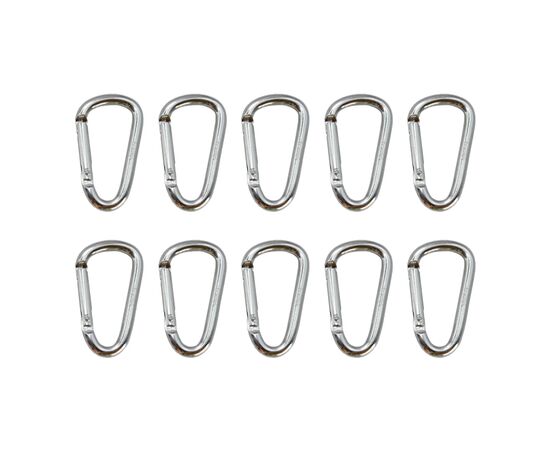 Карабин туристический Tramp Набір 10 шт без муфти 6 cм Silver (UTRA-300-silver), изображение 3