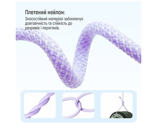 Дата кабель USB-C to USB-C 1.0m 60W 3.0А purple ColorWay (CW-CBPDCC061-PU), изображение 10 Дата кабель USB-C to USB-C 1.0m 60W 3.0А purple ColorWay (CW-CBPDCC061-PU), изображение 10