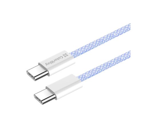 Дата кабель USB-C to USB-C 1.0m 60W 3.0А purple ColorWay (CW-CBPDCC061-PU), изображение 6 Дата кабель USB-C to USB-C 1.0m 60W 3.0А purple ColorWay (CW-CBPDCC061-PU), изображение 6