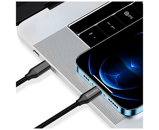 Дата кабель USB-C to USB-C 1.0m USB3.2 (20Gbps 4K PD100W) Gen2 5А black ColorWay (CW-CBPDCC062-BK), изображение 12 Дата кабель USB-C to USB-C 1.0m USB3.2 (20Gbps 4K PD100W) Gen2 5А black ColorWay (CW-CBPDCC062-BK), изображение 12
