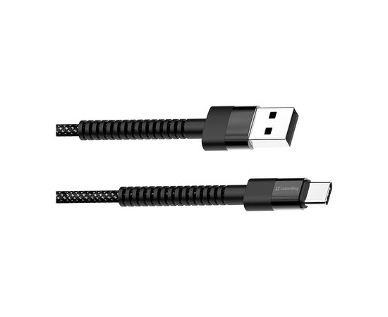 Дата кабель USB-C to USB-C 1.0m 2.4А black ColorWay (CW-CBUC063-BK), изображение 2 Дата кабель USB-C to USB-C 1.0m 2.4А black ColorWay (CW-CBUC063-BK), изображение 2