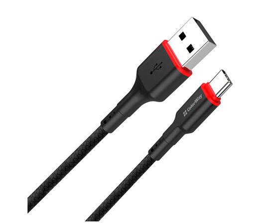Дата кабель USB-C to USB-C 1.0m 2.4А black ColorWay (CW-CBUC064-BK), изображение 3 Дата кабель USB-C to USB-C 1.0m 2.4А black ColorWay (CW-CBUC064-BK), изображение 3
