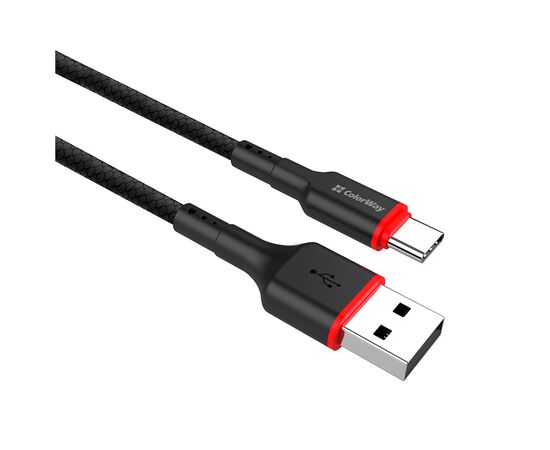 Дата кабель USB-C to USB-C 1.0m 2.4А black ColorWay (CW-CBUC064-BK), изображение 4 Дата кабель USB-C to USB-C 1.0m 2.4А black ColorWay (CW-CBUC064-BK), изображение 4