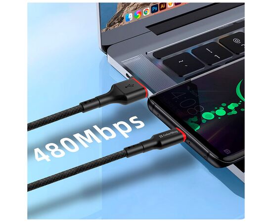 Дата кабель USB-C to USB-C 1.0m 2.4А black ColorWay (CW-CBUC064-BK), изображение 8 Дата кабель USB-C to USB-C 1.0m 2.4А black ColorWay (CW-CBUC064-BK), изображение 8