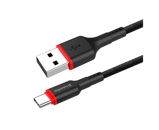 Дата кабель USB-C to USB-C 1.0m 2.4А black ColorWay (CW-CBUC064-BK)