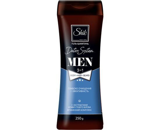 Гель для душа Shik 3 в 1 Men Detox System 250 г (4820023368903)