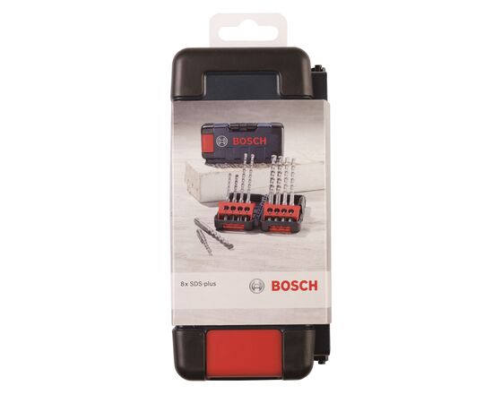 Набір свердл Bosch ударних по бетону SDS-Plus-3, 5-10мм, 8шт (2.607.019.903), зображення 3 Набір свердл Bosch ударних по бетону SDS-Plus-3, 5-10мм, 8шт (2.607.019.903), зображення 3