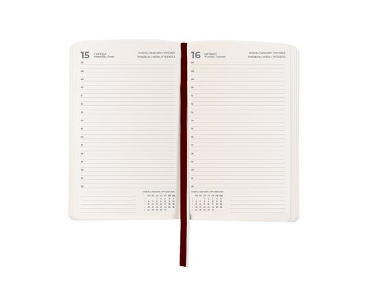 Еженедельник Axent датированный 2025 Partner City Soft 145х210 мм, коричневый (8821-25-05-A), изображение 3