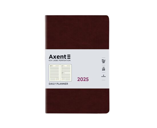Еженедельник Axent датированный 2025 Partner City Soft 145х210 мм, коричневый (8821-25-05-A)