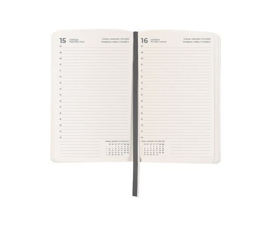 Еженедельник Axent датированный 2025 Partner City Soft 145х210 мм, серый (8821-25-06-A), изображение 3 Еженедельник Axent датированный 2025 Partner City Soft 145х210 мм, серый (8821-25-06-A), изображение 3