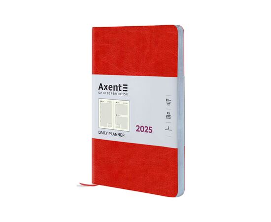 Еженедельник Axent датированный 2025 Partner City Soft 145х210 мм, красный (8821-25-03-A), изображение 2 Еженедельник Axent датированный 2025 Partner City Soft 145х210 мм, красный (8821-25-03-A), изображение 2