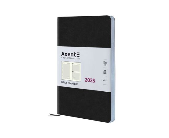 Еженедельник Axent датированный 2025 Partner City Soft 145х210 мм, черный (8821-25-01-A), изображение 2