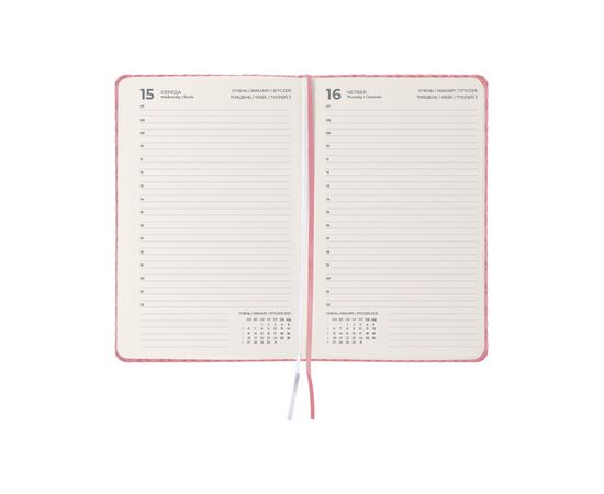Еженедельник Axent датированный 2025 Partner Gently 145х210 мм, светло розовый (8822-25-01-A), изображение 3