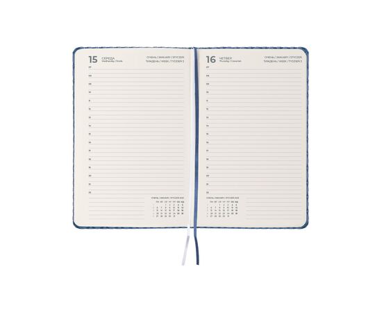 Еженедельник Axent датированный 2025 Partner Gently 145х210 мм, темное море (8822-25-05-A), изображение 3