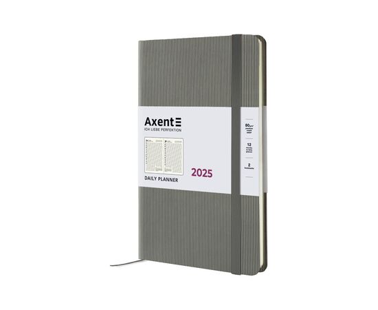 Еженедельник Axent датированный 2025 Partner Lines 145х210 мм, серый (8815-25-03-A), изображение 2