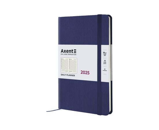 Еженедельник Axent датированный 2025 Partner Lines 145х210 мм, темно синий (8815-25-02-A), изображение 2