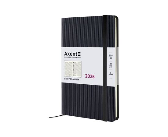 Еженедельник Axent датированный 2025 Partner Lines 145х210 мм, черный (8815-25-01-A), изображение 2 Еженедельник Axent датированный 2025 Partner Lines 145х210 мм, черный (8815-25-01-A), изображение 2