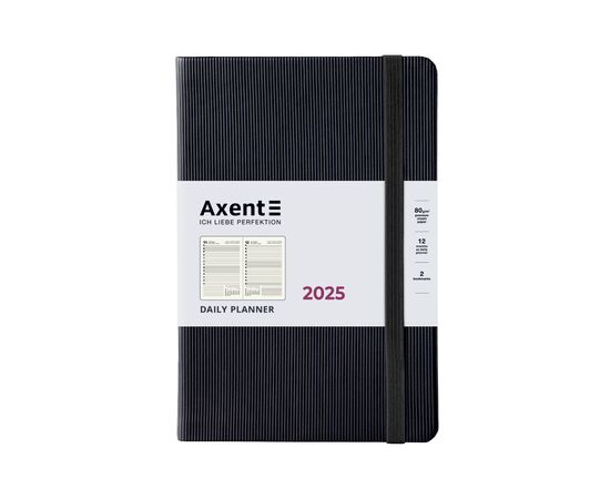 Еженедельник Axent датированный 2025 Partner Lines 145х210 мм, черный (8815-25-01-A)