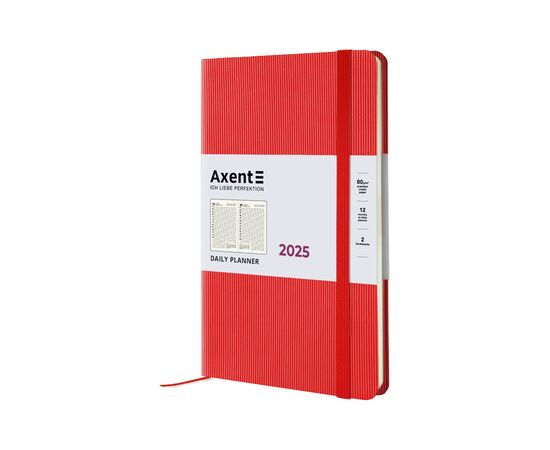 Еженедельник Axent датированный 2025 Partner Lines 145х210 мм, ярко красный (8815-25-54-A), изображение 2 Еженедельник Axent датированный 2025 Partner Lines 145х210 мм, ярко красный (8815-25-54-A), изображение 2
