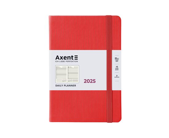 Еженедельник Axent датированный 2025 Partner Lines 145х210 мм, ярко красный (8815-25-54-A)