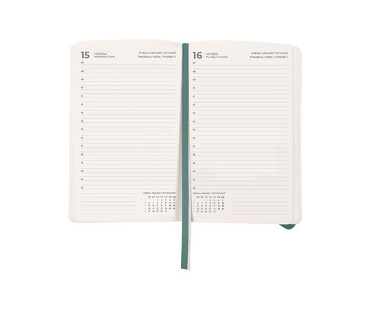 Еженедельник Axent датированный 2025 Partner Soft Skin 145х210 мм, серо-лазурный (8810-25-48-A), изображение 2