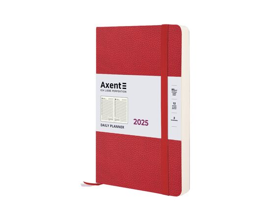 Тижневик Axent датований 2025 Partner Soft Skin 145х210 мм, червоний (8810-25-06-A)