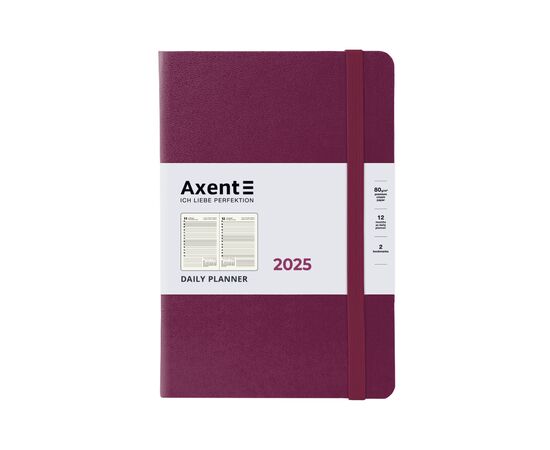 Еженедельник Axent датированный 2025 Partner Strong 145х210 мм, винный (8819-25-46-A)