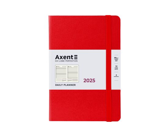 Еженедельник Axent датированный 2025 Partner Strong 145х210 мм, красный (8819-25-05-A)