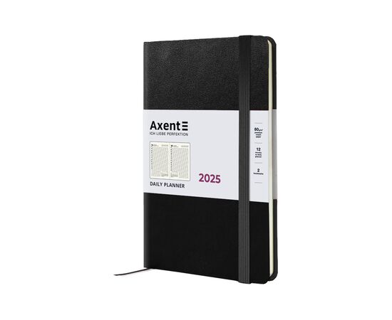 Еженедельник Axent датированный 2025 Partner Strong 145х210 мм, черный (8819-25-01-A), изображение 2 Еженедельник Axent датированный 2025 Partner Strong 145х210 мм, черный (8819-25-01-A), изображение 2