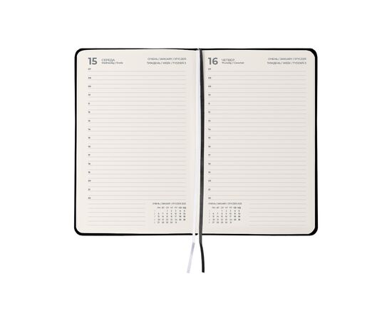 Еженедельник Axent датированный 2025 Partner Strong 145х210 мм, черный (8819-25-01-A), изображение 3 Еженедельник Axent датированный 2025 Partner Strong 145х210 мм, черный (8819-25-01-A), изображение 3