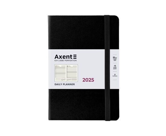 Еженедельник Axent датированный 2025 Partner Strong 145х210 мм, черный (8819-25-01-A)