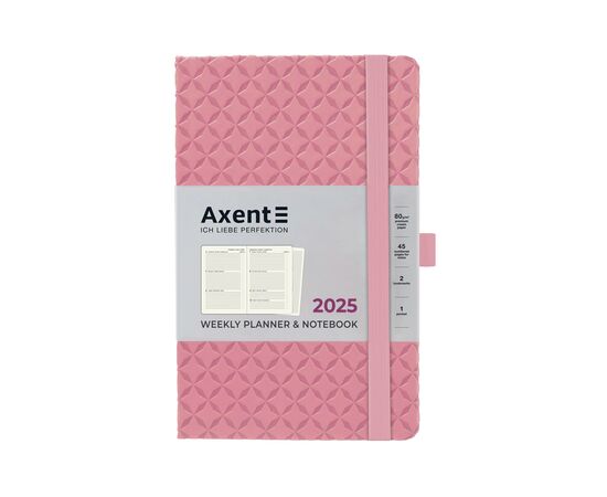 Еженедельник Axent датированный 2025 Partner Gently 125х195 мм, светло розовый (8522-25-01-A), изображение 2 Еженедельник Axent датированный 2025 Partner Gently 125х195 мм, светло розовый (8522-25-01-A), изображение 2