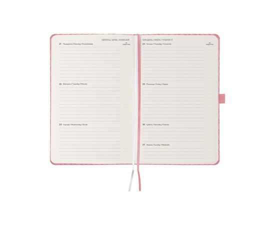 Еженедельник Axent датированный 2025 Partner Gently 125х195 мм, светло розовый (8522-25-01-A), изображение 3 Еженедельник Axent датированный 2025 Partner Gently 125х195 мм, светло розовый (8522-25-01-A), изображение 3