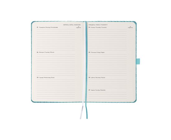 Еженедельник Axent датированный 2025 Partner Gently 125х195 мм, синяя вода (8522-25-04-A), изображение 3