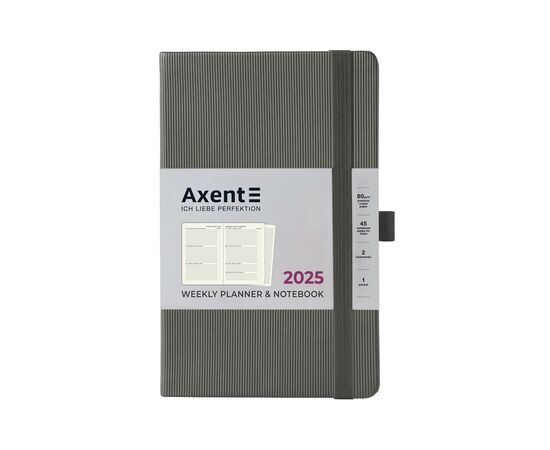 Еженедельник Axent датированный 2025 Partner Lines 125х195 мм, серый (8515-25-03-A), изображение 7 Еженедельник Axent датированный 2025 Partner Lines 125х195 мм, серый (8515-25-03-A), изображение 7