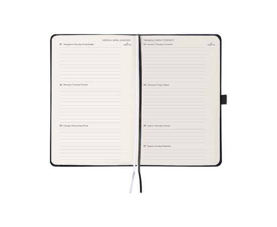 Еженедельник Axent датированный 2025 Partner Lines 125х195 мм, черный (8515-25-01-A), изображение 3 Еженедельник Axent датированный 2025 Partner Lines 125х195 мм, черный (8515-25-01-A), изображение 3