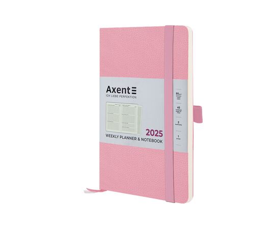 Еженедельник Axent датированный 2025 Partner Soft Skin 125х195 мм, пудровый (8509-25-24-A)