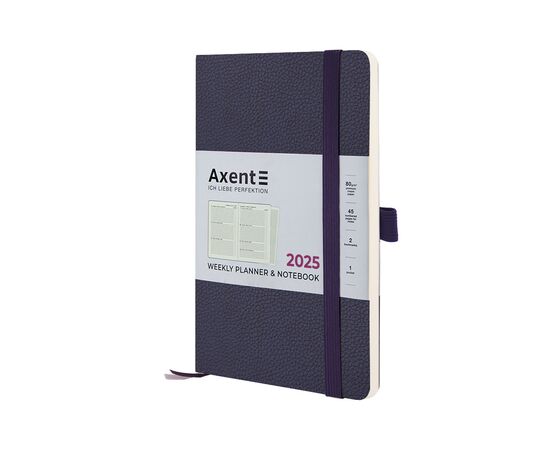 Тижневик Axent датований 2025 Partner Soft Skin 125х195 мм, синій (8509-25-02-A)