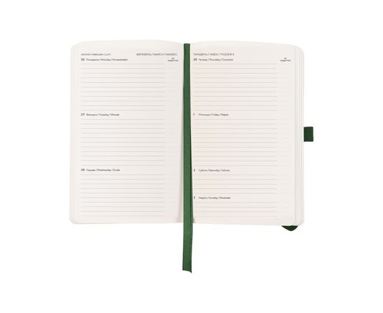 Еженедельник Axent датированный 2025 Partner Soft Skin 125х195 мм, темно-зеленый (8509-25-23-A), изображение 7 Еженедельник Axent датированный 2025 Partner Soft Skin 125х195 мм, темно-зеленый (8509-25-23-A), изображение 7
