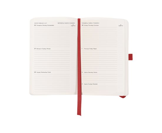 Еженедельник Axent датированный 2025 Partner Soft Skin 125х195 мм, красный (8509-25-06-A), изображение 7 Еженедельник Axent датированный 2025 Partner Soft Skin 125х195 мм, красный (8509-25-06-A), изображение 7