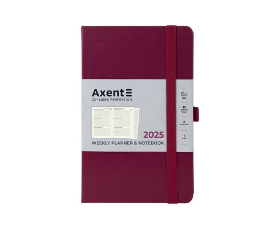 Еженедельник Axent датированный 2025 Partner Strong 125х195 мм, винный (8505-25-46-A), изображение 7 Еженедельник Axent датированный 2025 Partner Strong 125х195 мм, винный (8505-25-46-A), изображение 7