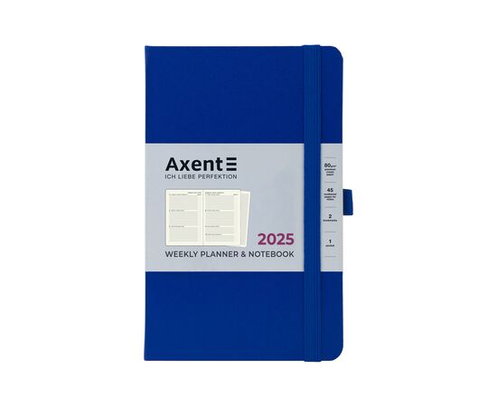 Еженедельник Axent датированный 2025 Partner Strong 125х195 мм, классический синий (8505-25-38-A), изображение 7 Еженедельник Axent датированный 2025 Partner Strong 125х195 мм, классический синий (8505-25-38-A), изображение 7