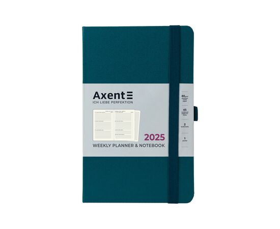 Еженедельник Axent датированный 2025 Partner Strong 125х195 мм, малахитовый (8505-25-31-A), изображение 2