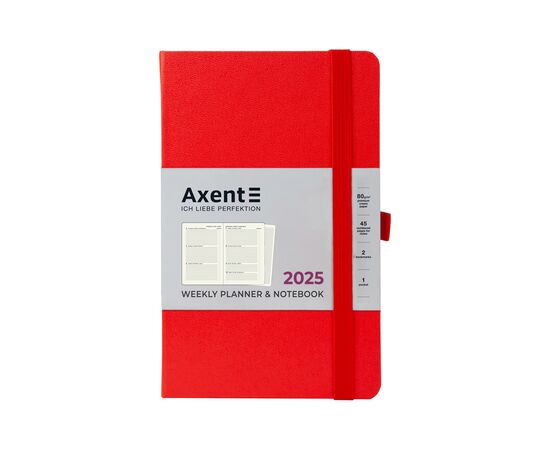 Еженедельник Axent датированный 2025 Partner Strong 125х195 мм, красный (8505-25-05-A), изображение 2 Еженедельник Axent датированный 2025 Partner Strong 125х195 мм, красный (8505-25-05-A), изображение 2