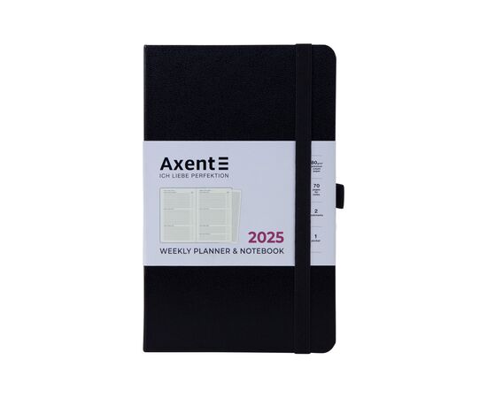 Еженедельник Axent датированный 2025 Partner Strong 125х195 мм, черный (8505-25-01-A), изображение 2 Еженедельник Axent датированный 2025 Partner Strong 125х195 мм, черный (8505-25-01-A), изображение 2